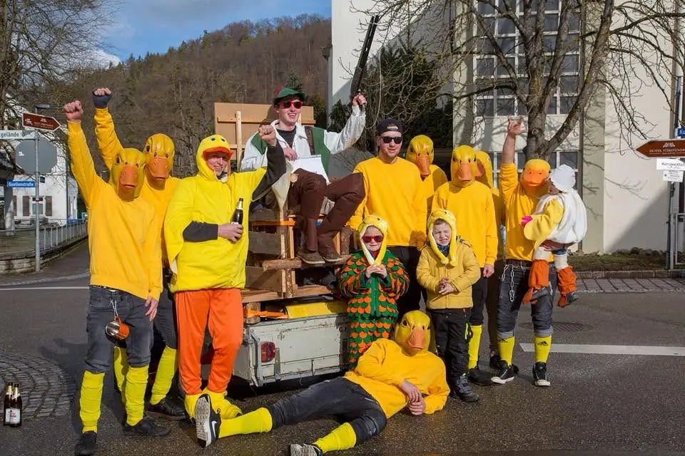 Jugendhausgruppe bei der Fasnet in Bad Imnau